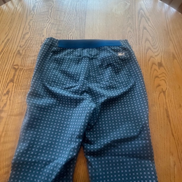 RLX Ralph Lauren Graphic Nylon Stretch Pant Size 6P Petite NWOT Teal Floral - Picture 2 of 13